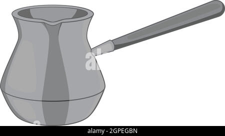 Cezve Symbol, grauen Stil Monochrom Stock Vektor