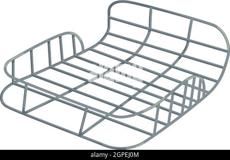 Motorrad Gepäck Träger Symbol, isometrische Stil Stock Vektor