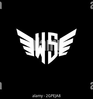 WS Monogram – Vorlage für geometrische Formen. Monogram anfänglicher Design-Vektor auf weißem Hintergrund isoliert Stock Vektor