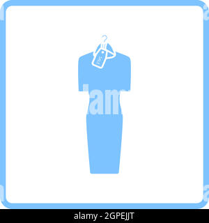Kleid Am Kleiderbügel Mit Sale Tag-Symbol Stock Vektor