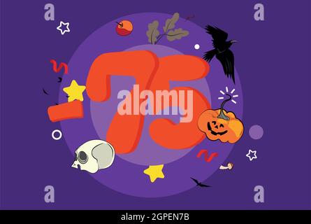 Halloween Urlaub Rabatt Banner Stock Vektor