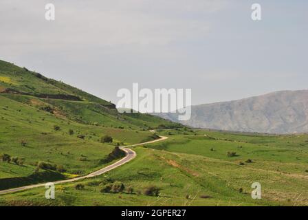 Golan Heights und Mount Hermon, Landschaftsansicht der Golan Heights Stockfoto