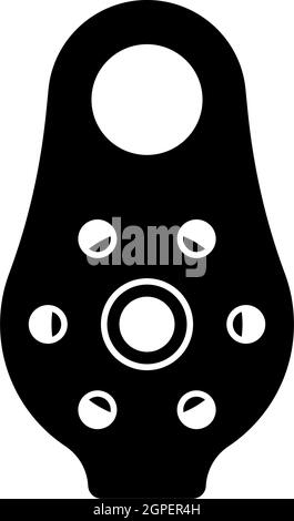 Symbol Für Alpinist Pulley Stock Vektor