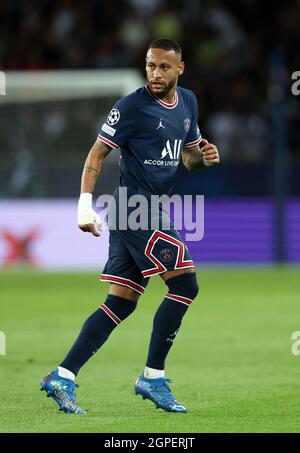 Paris, Frankreich. September 2021. Neymar von Paris St Germain während des UEFA Champions League-Spiels im Parc des Princes, Paris. Bildnachweis sollte lauten: David Klein/Sportimage Kredit: Sportimage/Alamy Live News Stockfoto