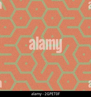 Computer-generierte Hexagon Tile Verbindung Kunst Hintergrund Design Illustration Stock Vektor