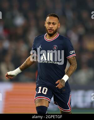 Paris, Frankreich. September 2021. Neymar von Paris St Germain während des UEFA Champions League-Spiels im Parc des Princes, Paris. Bildnachweis sollte lauten: David Klein/Sportimage Kredit: Sportimage/Alamy Live News Stockfoto