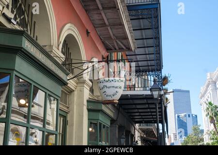 NEW ORLEANS, LA, USA -26. SEPTEMBER 2021: New Orleans Pharmacy Museum in der Chartres Street Stockfoto