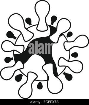 AIDS-Virus-Symbol, einfachen Stil Stock Vektor