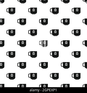 Tasse Tee Muster, einfachen Stil Stock Vektor