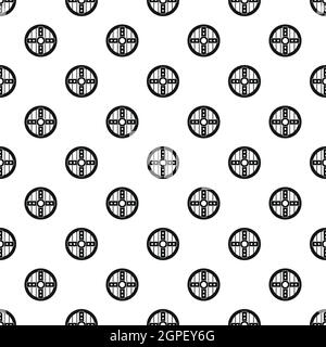 Rundschild mit Kreuz-Muster, einfachen Stil Stock Vektor