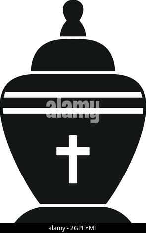 URN-Symbol, einfachen Stil Stock Vektor