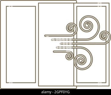 Symbol Für Raumbelüftung Stock Vektor