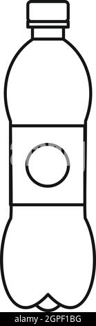 Flasche-Symbol, Umriss-Stil Stock Vektor