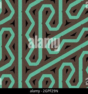Computer-generierte Hexagon Tile Verbindung Kunst Hintergrund Design Illustration Stock Vektor
