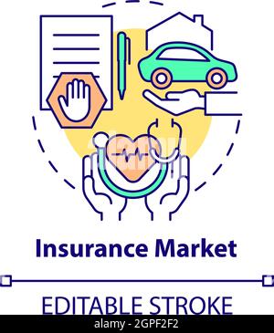 Symbol für das Versicherungsmarktkonzept Stock Vektor