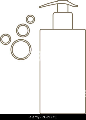 Symbol „Spender Für Flüssigseife“ Stock Vektor