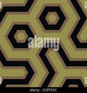 Computer-generierte Hexagon Tile Verbindung Kunst Hintergrund Design Illustration Stock Vektor