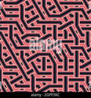 Computer-generierte Hexagon Tile Verbindung Kunst Hintergrund Design Illustration Stock Vektor