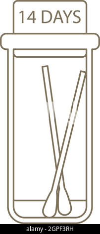 Symbol Für Covid-Teströhrchen Stock Vektor