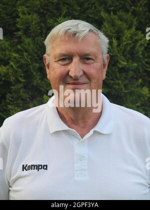 DDR-Handballspieler und Legende Harry Jahns SC Magdeburg Stockfoto