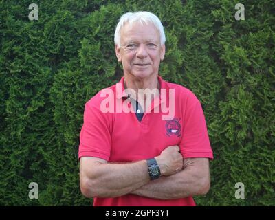 DDR-Handballspieler und Legende Hartmut Roscher SC Magdeburg Stockfoto