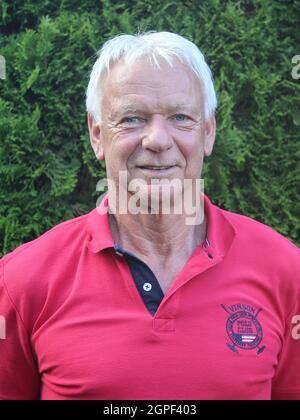 DDR-Handballspieler und Legende Hartmut Roscher SC Magdeburg Stockfoto