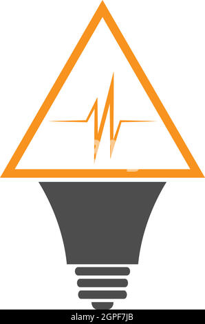 Glühlampe Lampe Idea Logo Symbol Stock Vektor