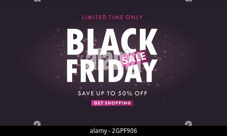 Black friday Sale Banner. Vektorgrafik in Pink. Stock Vektor