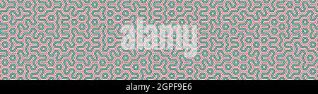Computer-generierte Hexagon Tile Verbindung Kunst Hintergrund Design Illustration Stock Vektor