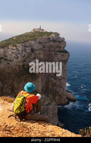 ITALIEN, SARDINIEN, SASSARI, ALGHERO, TREK AM CAPO CACCIA, MR Stockfoto