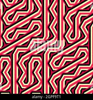 Computer-generierte Hexagon Tile Verbindung Kunst Hintergrund Design Illustration Stock Vektor