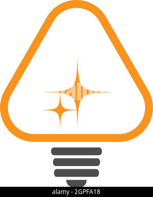 Glühlampe Lampe Idea Logo Symbol Stock Vektor