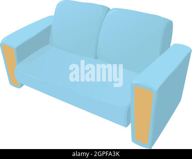 Sofa-Symbol, Cartoon-Stil Stock Vektor