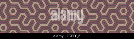 Computer-generierte Hexagon Tile Verbindung Kunst Hintergrund Design Illustration Stock Vektor
