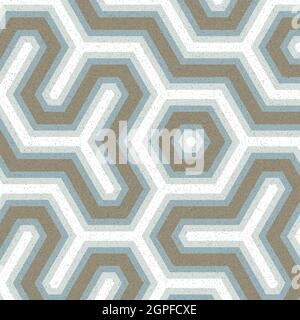Computer-generierte Hexagon Tile Verbindung Kunst Hintergrund Design Illustration Stock Vektor