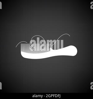 Symbol Für Haare Im Kammaufsatz Stock Vektor