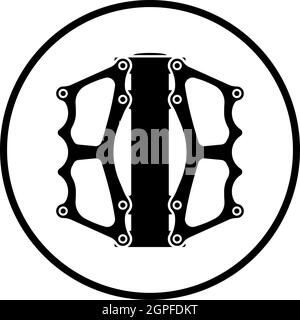 Fahrradpedal-Symbol Stock Vektor