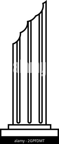 Spalte Symbol, Umriss-Stil Stock Vektor