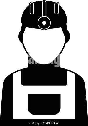 Bergmann-Symbol, einfachen Stil Stock Vektor