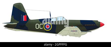 Blackburn Firebrand TF Mk II (DK383) des Luftarms der Squadron-Flotte Nr. 708, Lee-on-Solent, 1945 Stockfoto