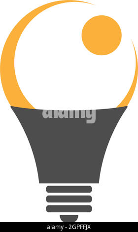 Glühlampe Lampe Idea Logo Symbol Stock Vektor