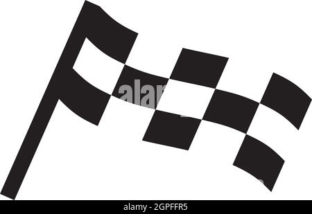 Racing Flaggensymbol, einfachen Stil Stock Vektor