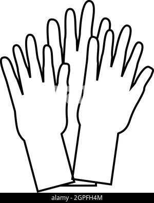 Hände von Menschen verschiedener Nationalitäten-Symbol Stock Vektor