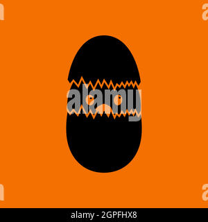 Osterhuhn Im Ei-Symbol Stock Vektor