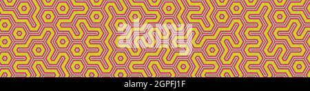 Computer-generierte Hexagon Tile Verbindung Kunst Hintergrund Design Illustration Stock Vektor