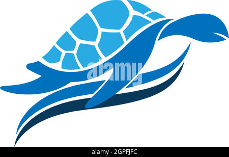 Schildkröte Logo Symbol Vektor Vorlage Illustration Design Konzept Stock Vektor