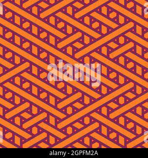 Computer-generierte Hexagon Tile Verbindung Kunst Hintergrund Design Illustration Stock Vektor