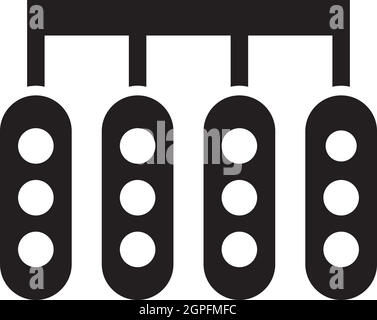 Start-Ampel im Rennen-Symbol, einfachen Stil Stock Vektor