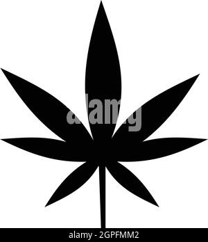 Cannabis-Blatt-Symbol, einfachen Stil Stock Vektor