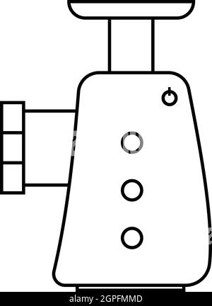 Elektrische Kaffeemühle-Symbol, Umriss-Stil Stock Vektor